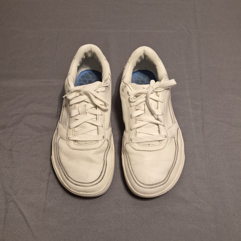 Flux Footwear Adapt Men Leather Trainer Men Size 10 White Casual Sneakers Shoes